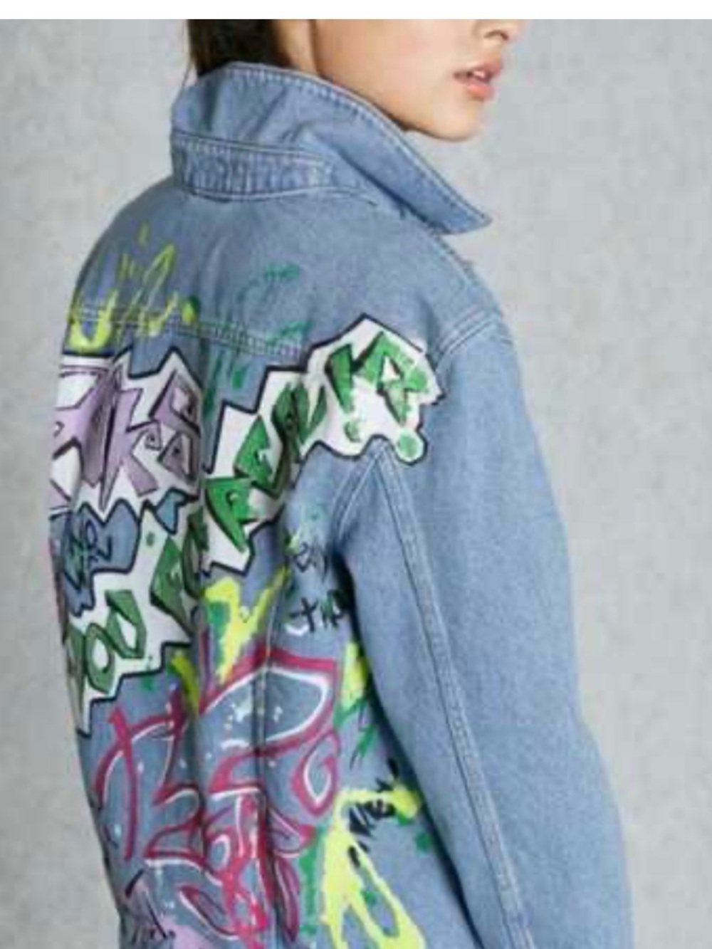 TOOSHOP Graffiti Denim Jacket - XL